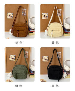 Sacs messager coréens en velours côtelé pour femmes, petits sacs à bandoulière pour adolescentes, idéaux pour le cyclisme et l'exercice - Product Image 2