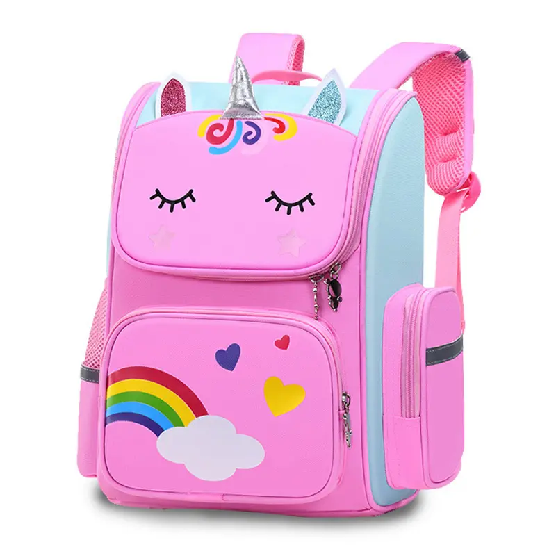 Tùy Chỉnh Unicorn Phim Hoạt Hình Mochila Tiểu Học Trẻ Em Trẻ Em Bookbag Ba Lô Túi Đi Học