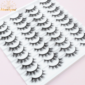 Pestañas Postizas Abestyou Hechas a Mano, Cruelty-Free, con Efecto Brillante en la Oscuridad, Estilo Ojo de Gato, Naturales, de Visón Sintético, Paquete de 20 Pares, Volumen Ligero, Cortas - Product Image 6