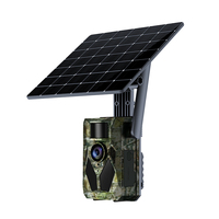 Caméra de chasse 4G LTE extérieure pour la faune, vidéo 1080P, 48MP, panneau solaire, déclenchement 0,4S, vision nocturne thermique, étanche IP66