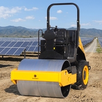 Rouleau vibratoire monocylindre de 3,6 tonnes RWYL91 avec tambour à picots et lame de bulldozer en option