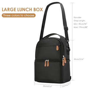 Bolsa de Almuerzo Grande de 13L, Plegable, de Poliéster, Doble Aislamiento, Resistente, a Prueba de Fugas, Reutilizable, para Hombres y Mujeres, con Diseños Modernos para el Trabajo - Product Image 2