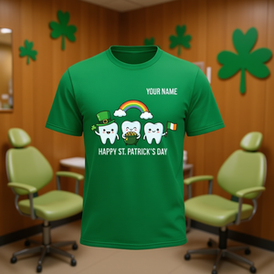 Maglietta Personalizzata per Dentisti e Igiene Orale a Tema San Patrizio - Regalo per Dentisti e Igiene Orale - Product Image 3