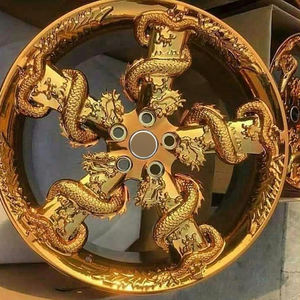 Venta Caliente, Rines Personalizados de Aleación de Oro para Automóviles de Pasajeros, 4x100, 15 16 17 18 19 20 21 22 Pulgadas, Rueda con Forma de Dragón Dorado - Product Image 3