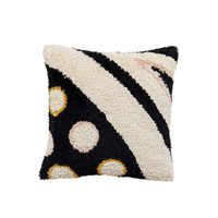 Housse de coussin géométrique carrée rayée de luxe moderne Innermor Designer 100 % coton tissé, moelleuse et extensible pour canapé, maison, hôtel