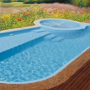 Conçu sur mesure 8m 10m extérieur fibre <span class=keywords><strong>de</strong></span> verre FRP piscines creusées avec <span class=keywords><strong>jacuzzi</strong></span> pas cher personnalisé piscine spa pour usage extérieur - Product Image 2