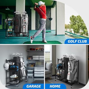 Organisateur de sac de golf adapté au rangement des chaussures, des clubs et d'autres équipements. Idéal pour les garages, les remises et les sous-sols. - Product Image 4