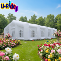 Publicité personnalisé blanc clair Gonflables Fête Salon Chapiteau Camping Tente Gonflable Fête De Mariage Cube Tente