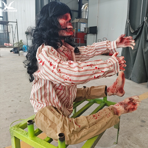Haunted House Props Holding Zombie Hand Puppet Halloween <strong>Animatronic</strong> Scary Life Size <strong>Woman</strong> Ghost 3D Printing for Amusement Park - Product Image 2