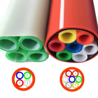 Micro-conduit en PEHD avec noyau en silicone, 2 voies, 7 voies, pour le soufflage de câbles à fibres optiques souterrains, projet de conduit télécom FTTH