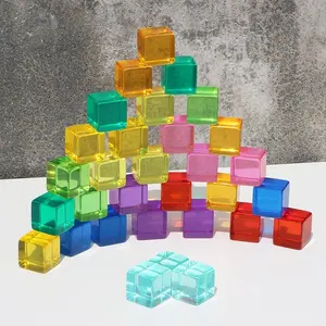 Colorful Customized Luxury Building Block Toys Acrylic Building Block Sets For Children Toys