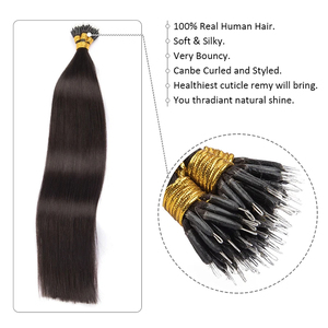 Extensiones de Cabello Humano con Punta Nano, Extensiones Pre-adheridas con Cuentas Nano, <span class=keywords><strong>Balayage</strong></span>, Mechas Sin Costuras para Mujeres - Product Image 4
