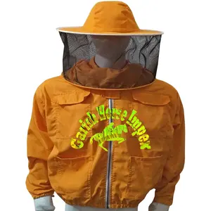 Bee Hood Veil protege el traje de apicultura protección apicultores chaqueta de apicultura de algodón transpirable