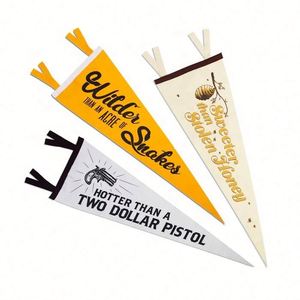 Sublimation <b>Blanks</b> Custom School College Team Athletic Logo Advertising Football Wool Triangle <b>Felt</b> <b>Pennant</b> - Product Image 4