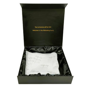 Nouvelle conception de boîte en carton en forme de livre avec insert en satin de soie, matériaux recyclés, pour extensions de cheveux, emballage <span class=keywords><strong>cadeau</strong></span> avec gaufrage, vente chaude - Product Image 5