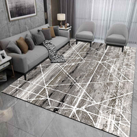 Oriental turquie gris 3d velours tapis imperméable et tapis pour salon maison