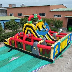 Fabbrica commerciale PVC parco giochi all'aperto carnevale 5 in 1 sfida interattiva giochi sportivi corsa ad ostacoli gonfiabile per la vendita - Product Image 5