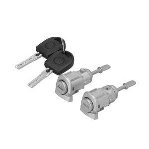 Cilindro de Cerradura de Puerta para Volkswagen Golf Polo 604837167 604837168, Par Izquierdo y Derecho, Sistema de Cierre Centralizado de Aluminio - Product Image 1