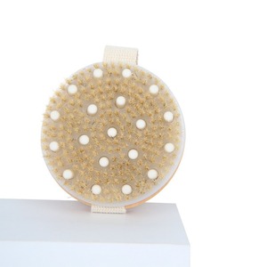Cepillo de Baño Hemu, Cepillo de Masaje y Exfoliación, Forma Ovalada, Uso en Seco y Húmedo, Herramienta de Limpieza de Espalda con Pelo de Cerdo - Product Image 3