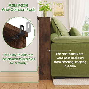 Mesa Consola Antideslizante con Portavasos y Enchufe, Almohadillas Ajustables, Impermeable, para Entradas Estrechas, Mesa para Sofá Detrás del Sofá - Product Image 4
