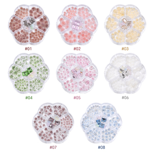 Accessoires de décoration pour ongles en résine plastique, motifs 3D, 7 grilles, breloques acryliques, papillons et fleurs, vente chaude - Product Image 3