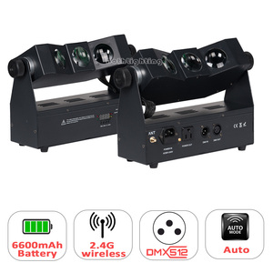 White Housing Tri Beam 3x10w Rgba 4 in 1 <strong>Wireless</strong> Dmx Battery <strong>Led</strong> Wall Washer Wedding Dj <strong>Light</strong> - Product Image 3