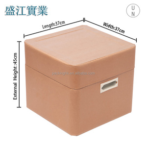 Square Fiber <b>Drums</b> Brown UN Marked Shipping Barrels Recyclable Eco Friendly Packaging for Dangerous Goods - Product Image 4