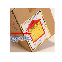 Indicateur d'inclinaison anti-chute résistant aux UV, autocollants PET imperméables en forme d'octogone pour l'emballage et le transport logistique