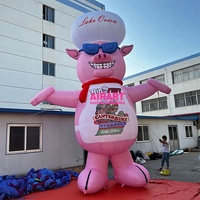 Fabriqué en usine Airart publicité gonflables personnage de dessin animé gonflable figure de cochon gonflable géant pour la promotion