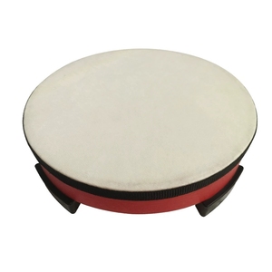 Wholesale Red Painted Floor Hand <b>Drum</b> With Anti-slip Support Feet And Sheepskin Drumhead For Children Performance - Product Image 2
