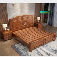 Lit double en bois massif de palissandre 1,5m 1,8m, motif ananas sculpté, style antique chinois, pour chambre principale, adapté aux personnes âgées, démontable