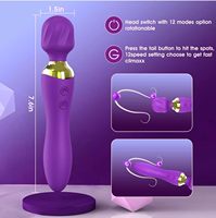 Vibrateur puissant pour femmes, masseur à double face, 24 modes de vibration, stimulateur du clitoris/stimulateur du point G, jouet sexuel pour adultes