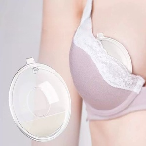 2 Pieces Washable Reusable Breast Milk Catcher Invisible Wearable Silicon Nursing <b>Pads</b> Leak-Proof Breastfeeding Milk Collector - Product Image 2