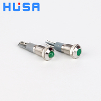 HUSA Anzeige lampe 8mm Mini-Loch durchmesser Metall Kontroll leuchte Wasserdichte LED-Anzeige lampe für Schalttafel einbau 3V 48V Mit 15cm Draht
