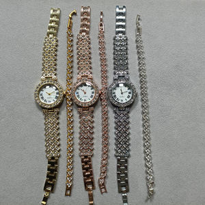Modisches Einfaches Damen-Armbanduhr-Geschenkset: Luxus-Diamant-Quarzuhr für Frauen – Relojes De Mujer - Product Image 2
