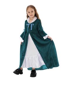 Vestido Medieval, Disfraz de Halloween, Vestido Largo Retro Francés Renacentista para Niña - Product Image 4