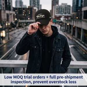 Cappellino da Baseball in Cotone a 6 Pannelli con Logo Personalizzato OEM ODM, Ricamo 3D 3,5 mm, Stile Vintage, Streetwear, Moda, MOQ Basso, Consegna Rapida - Product Image 2