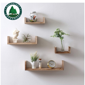 Bohao Wood <b>Wall</b> <b>Mounted</b> Wooden <b>Shelves</b> Rectangle BH-107 For Indoor Plant Display And Decor - Product Image 3