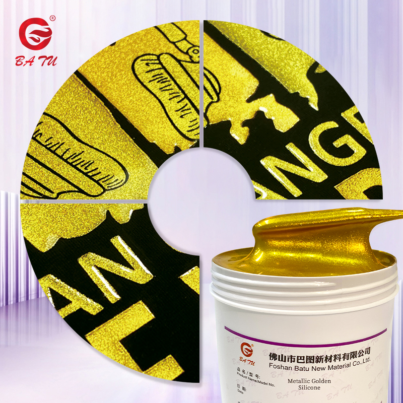 Super High Fastness Screen Printing Fabric With Metallic Effect Golden Silicone for Textile Printing