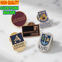 Pins de revers personnalisés en émail, badges métalliques ronds pour blazers, sacs à dos, cravates, souvenirs de cérémonie universitaire, avec fermoir robuste, commande rapide