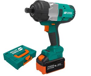 ประแจบลัชเลสไร้สาย 20V แบตเตอรี่ลิเธียมแบบชาร์จได้ ประแจแรงบิดสูงสำหรับงานหนัก พร้อมกล่องเครื่องมือ - Product Image 1