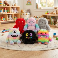 Mainan Monster Bulu Halus Lembut, Boneka Monster Lucu untuk Anak-anak, Bantal Peluk yang Nyaman, Hadiah Ulang Tahun Anak