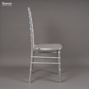 Muebles Comerciales de Madera Plateada, Silla Apilable Chiavari para Salón de Banquetes de Hotel - Product Image 6