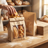 Sac en papier kraft pour l'emballage alimentaire, idéal pour les sandwichs, le pop-corn et le pain – Personnalisable