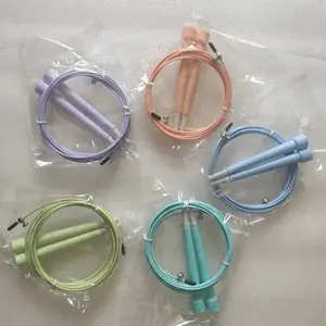 Custom Jump Ropes Exercise Gym Workout Training Fitness Skipping Rope Adjustable Speed Macaron Colorful Jumping Rope