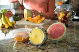 Couvre-aliments réutilisables en silicone extensible, couvercles souples en silicone pour bols, récipients, fruits, étanchéité anti-fuite pour le stockage en cuisine - Product Image 6