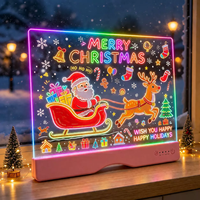 Tableau de dessin lumineux à LED avec support, directement de l'usine, cadeau de Noël, décoration de bureau et de maison, éclairage d'ambiance, tableau mémo lumineux