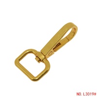 Mousqueton à ressort rétro doré de 16,5 mm, mousqueton pivotant en alliage pour sac à main, vente en gros personnalisée