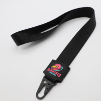 Lanières personnalisées épaisses en jacquard tissé avec patch logo en silicone et crochet métallique en forme d'aigle pour la personnalisation automobile, les clubs de voitures et les sangles de cou gaufrées