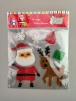 Gift&Fun Umweltfreundliche Weihnachts-Gel-Fenstersticker 6-teiliges Set Festliche Dekorative Aufkleber Weihnachtsmann Schneemann Baum Designs Fabrik